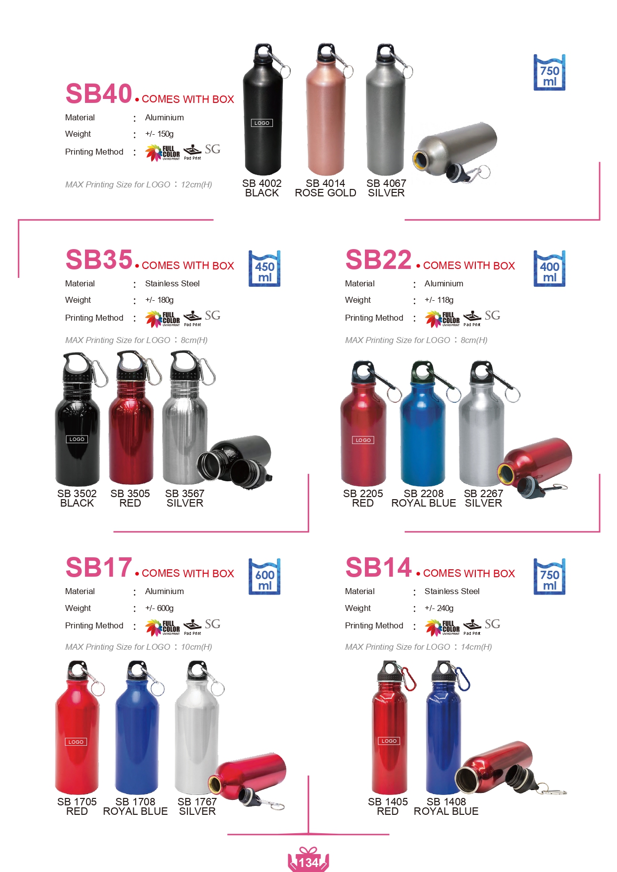 Custom Sport Bottle SB40 Malaysia – Aluminium Plastic, 800ml, BPA Free, Logo Printing, Corporate Gift