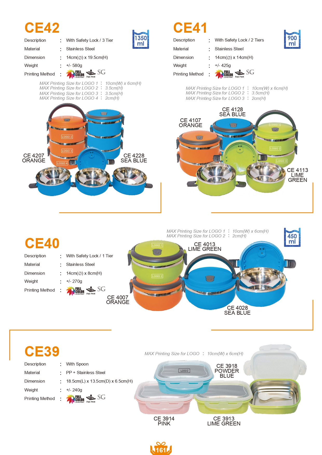 Food container stainless steel
