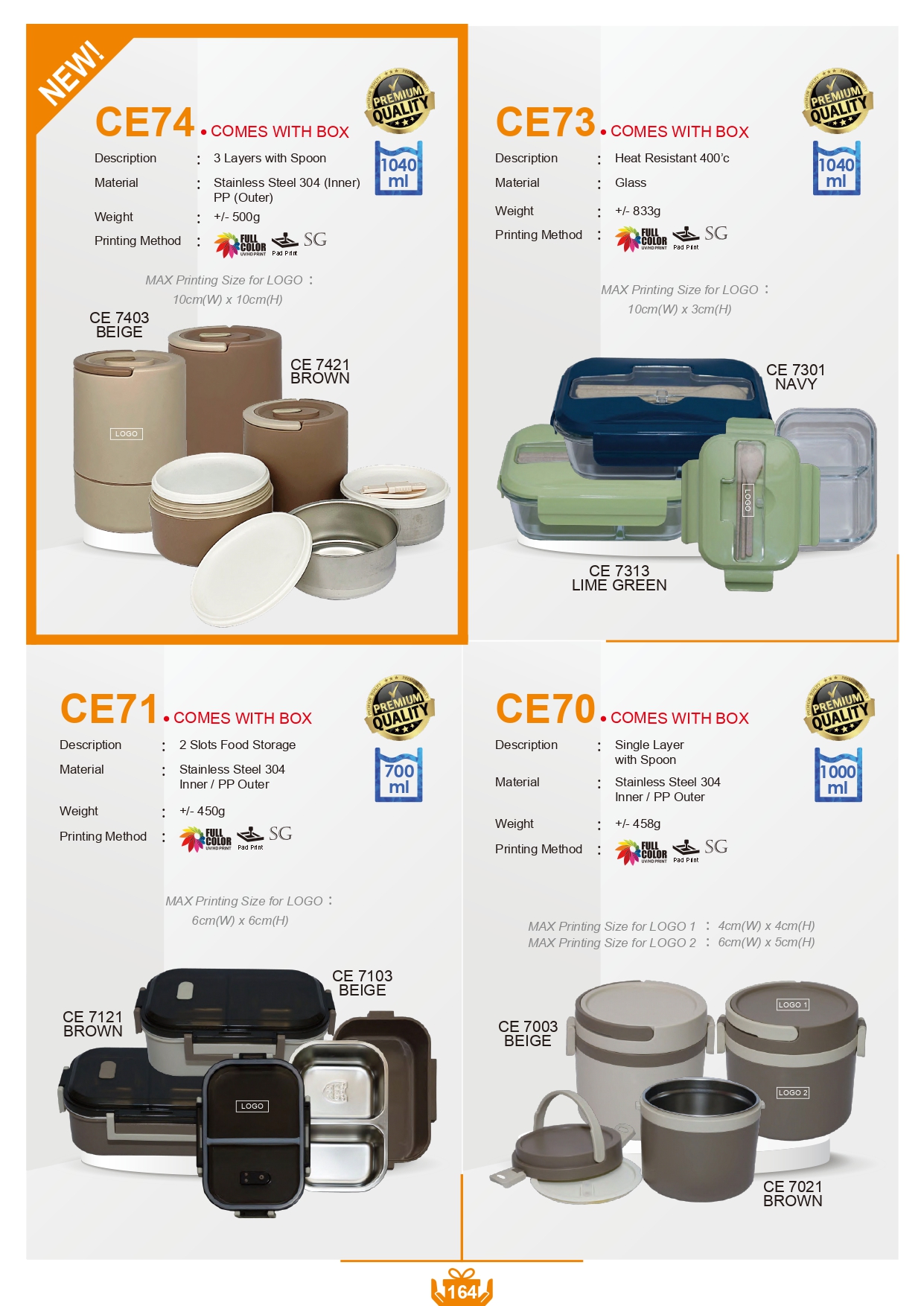 Food container stainless steel