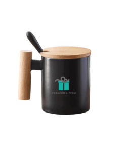 CR23 – Ceramic Mug with Lid & Spoon – 400ml
