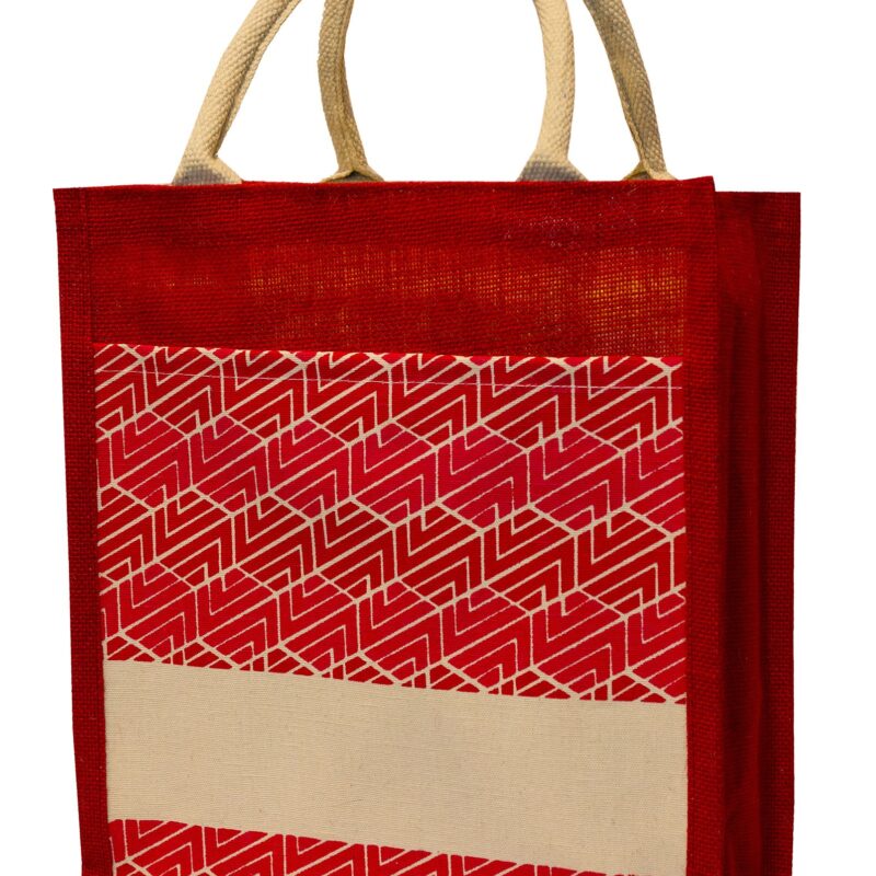 Laminated Jute Bag | 30×15×35cm Canvas Tote | Custom Logo Printing Available