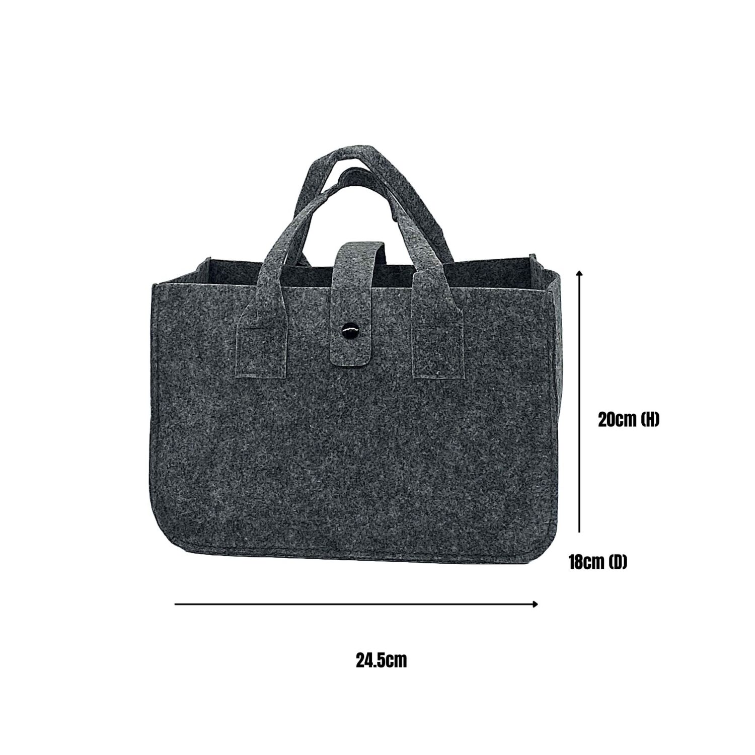 MB67 Felt Bag | 30×18×20 cm Felt Tote | Custom Logo Printing Available