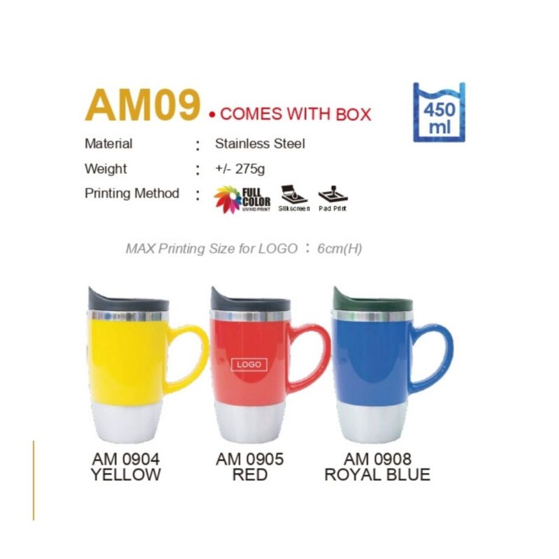 Stainless Steel Coffee Mug Custom Printing AM09