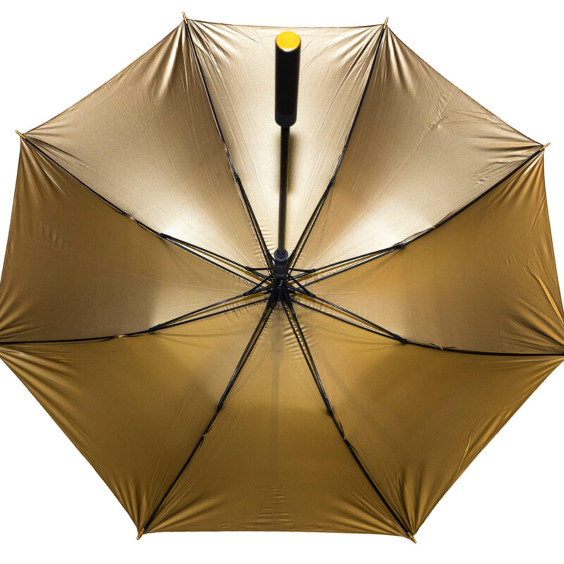 Alternative view of UM18 – Gold Black Golf Umbrella Custom Printing 27"